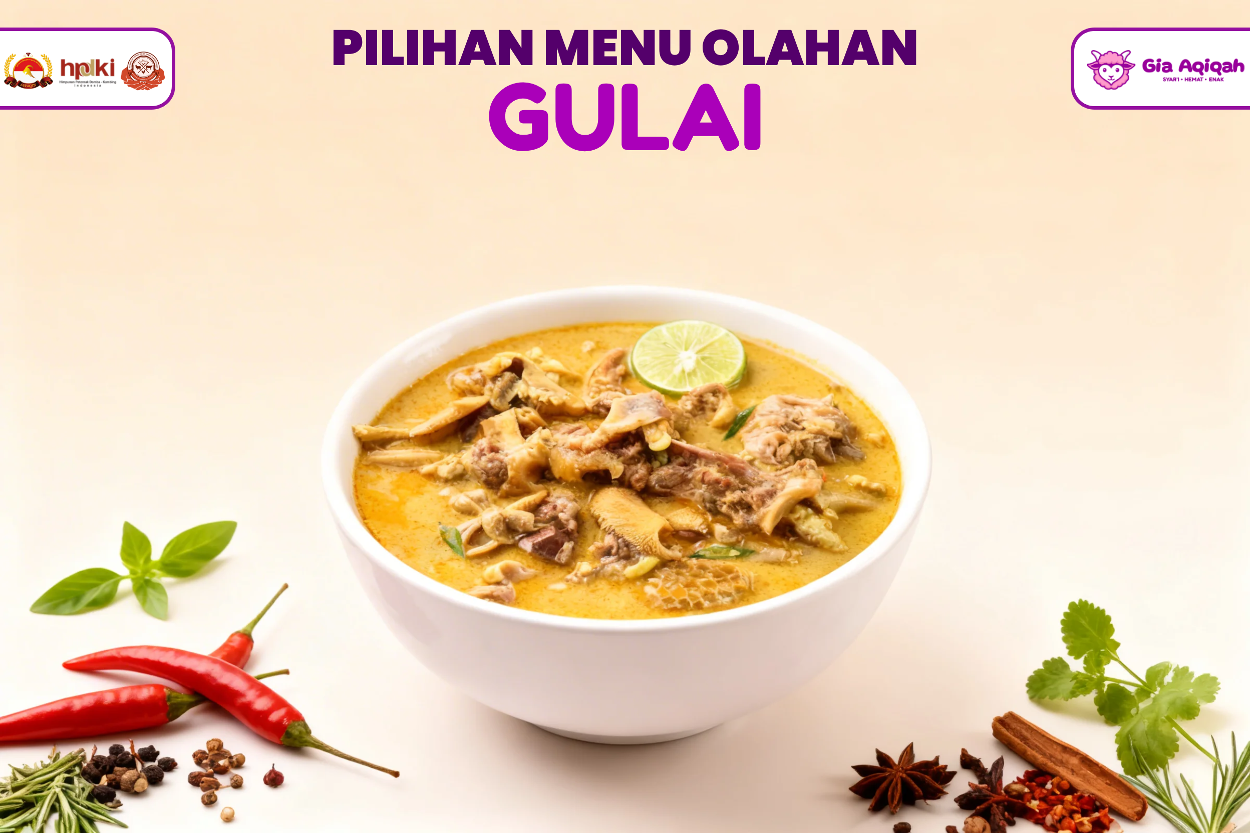 MENU OLAHAN GIA AQIQAH GULAI