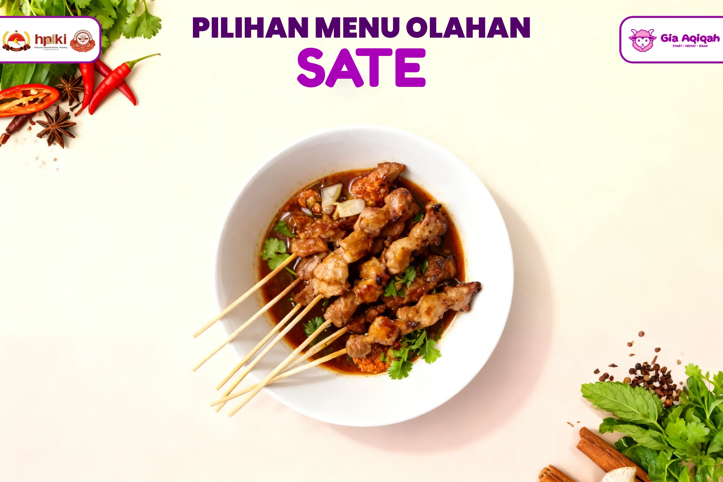 MENU OLAHAN GIA AQIQAH SATE