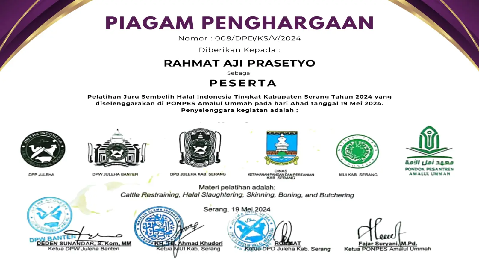 PIAGAM PENGHARGAAN GIA AQIQAH (1)